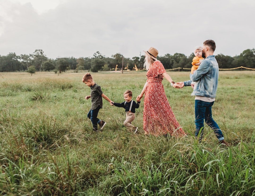 A family outdoors